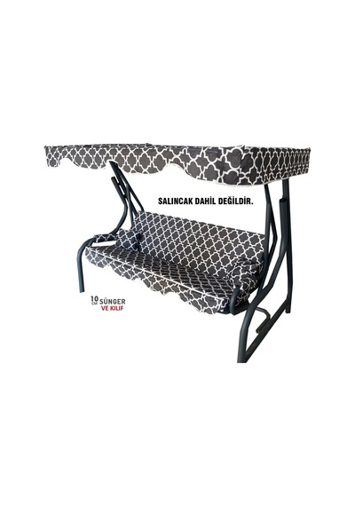 3 Kişilik Salıncak Minderi Süngerli Kılıfı Karaçatı Bahçe Minderi (552012607)