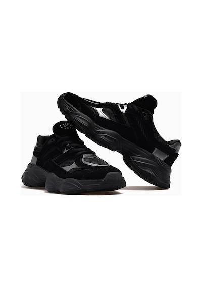Lufian Mery Kadın Deri Sneaker Spor Ayakkabı 26y 112230036 M Siyah Siyah