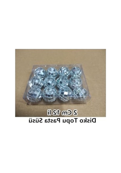 2 Cm Disko Topu Pasta Süsü - 12'li Çok Renkli