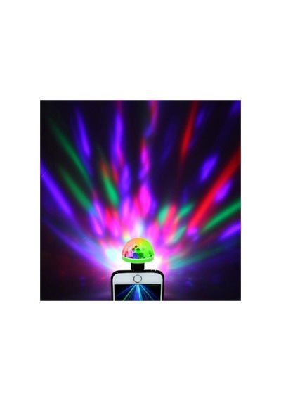 Disko Topu - Müziğe Ve Sese Duyarlı Usb Girişli Araç Içi Mini Disko Topu Parti Mini Led Karışık