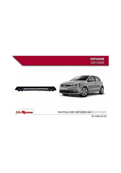 Vw Polo 6r Uyumlu Arka Tampon Altı Difüzör Siyah 2009-2017 Arası