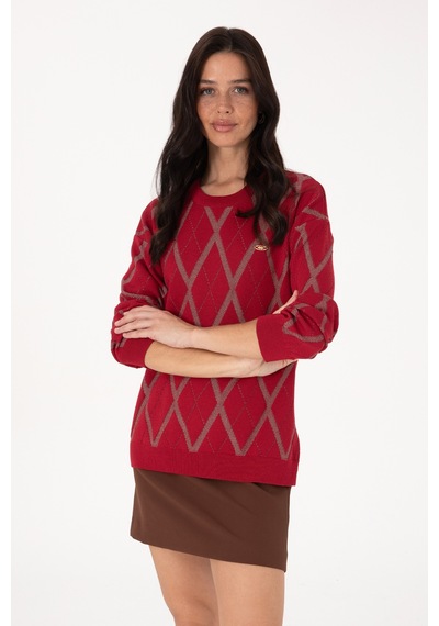 U.s. Polo Assn. Kadın Kazak /triko 50310063-vr104 Koyu Frambuaz/dark Raspberry