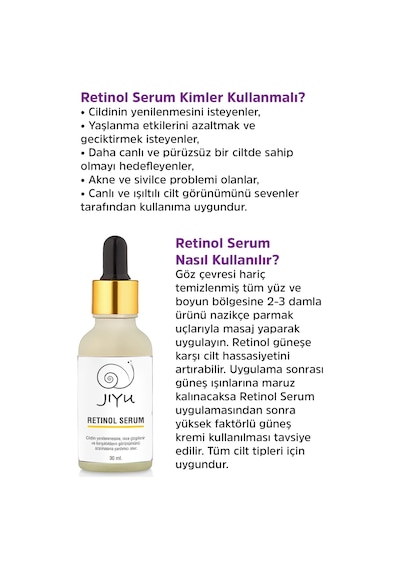 Jiyu   Cilt Yenileyici Retinol Serum 30 ML