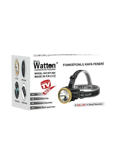 Şarjlı Baret Lambası Osl Led Wt-065 Acı Kahverengi