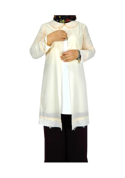 Kadın Somon Uzun Krep Tunik 22650