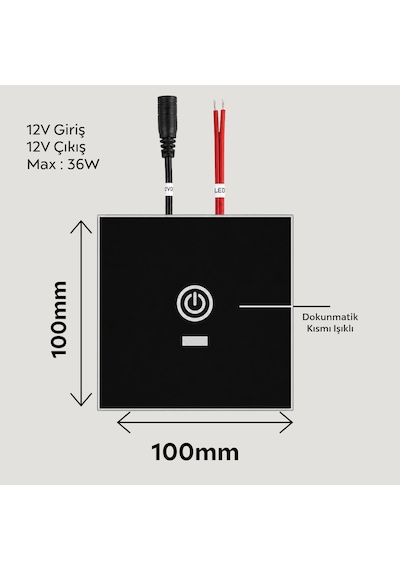 Mobilya Gömülü 12v El Kaydırma Sensörlü Aydınlatma Anahtarı 12v Elektrik Anahtarlar
