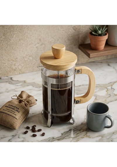 350 Ml French Press Kahve Ve Bitki Çayı Demliği - Paslanmaz Çelik İç Yapı, Akasya Veya Bambu Ahşap Detay Seçene Çok Renkli