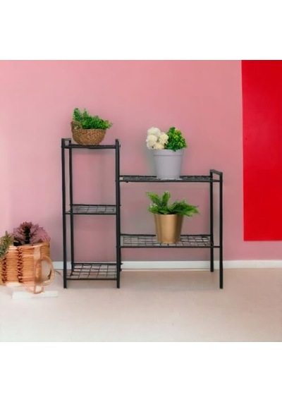 Dekoratif Metal Ayaklı 5 Tel Raflı Saksılık Katlı Saksı Standı Çiçeklik Bahçe Ve Balkon Dekoru Garden Diğer