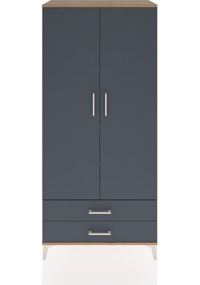 Hyperion Dolap 3 Raflı 2 Çekmeceli Tek Askılı 88x44x195 Çam-a... Çam