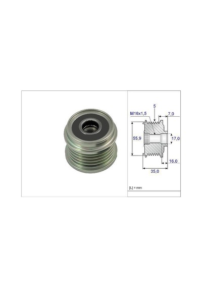 VALEO 588099 ALTERNATÖR KASNAĞI A6 4B. C5 A8 4D2. 4D8