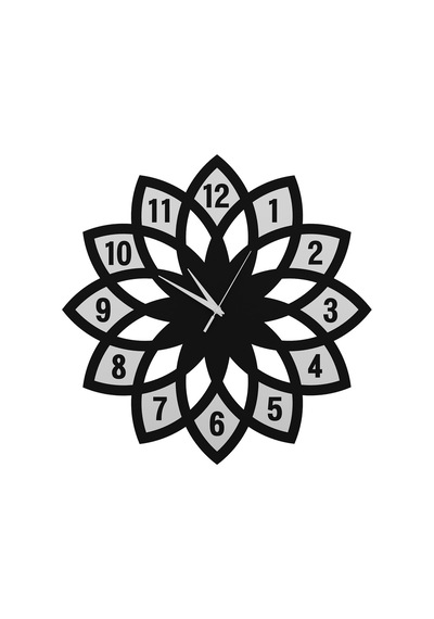 Amber Duvar Saati Siyah Krom Siyah - Krom