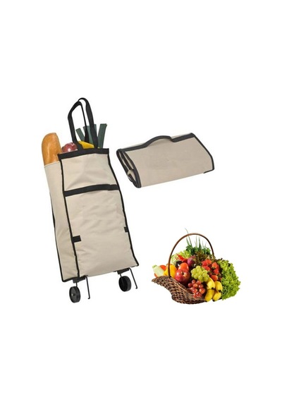 Bay Katlanabilir Tekerlekli Market Çantası,çok Amaçlı Pazar Arabası,portatif Alışveriş Bez Torbası Bx40 Najmad
