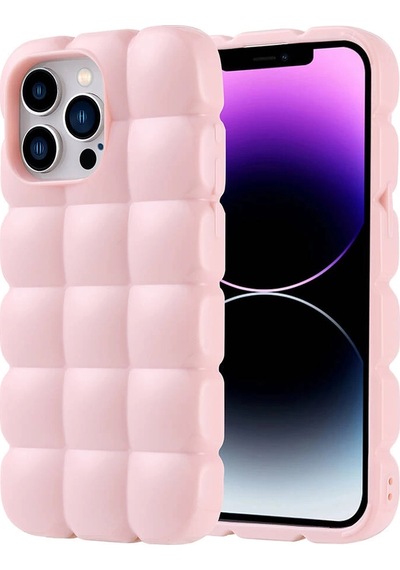 Apple Uyumlu iPhone 14 Pro Max Kılıf Parlak Esnek Silikon Zore Dom Dom Kapak