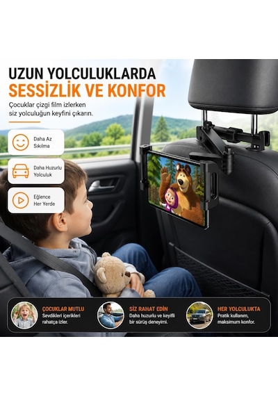 Teleskopic Uzayabilen Araç Arka Koltuk Tablet Tutucu Araç Tablet Standı Araç Telefon Tutucu Diğer