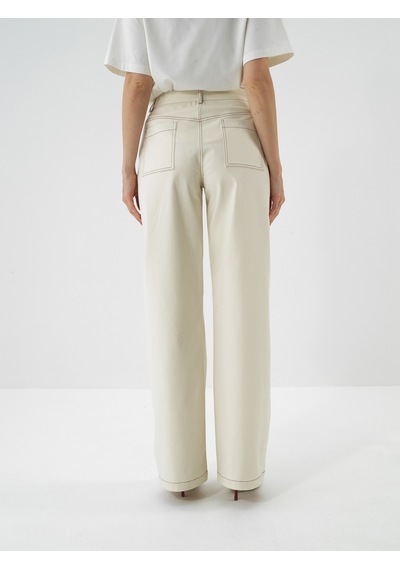 Xint Ekru Modal Dokulu Oversize Pantolon 201294