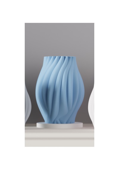 Modern Dekoratif Vazo 20 Cm Mavi Mavi
