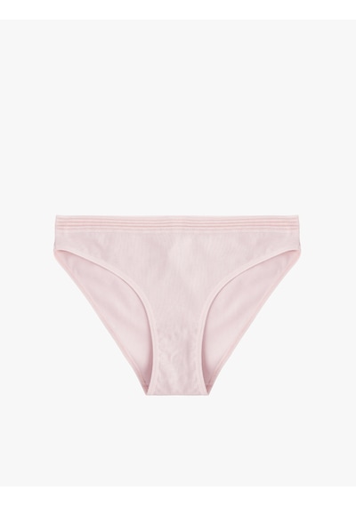 Koton Lastik Detaylı Rahat Kalıp Pamuklu Brief Külot Pembe 6slk30049mk Gül