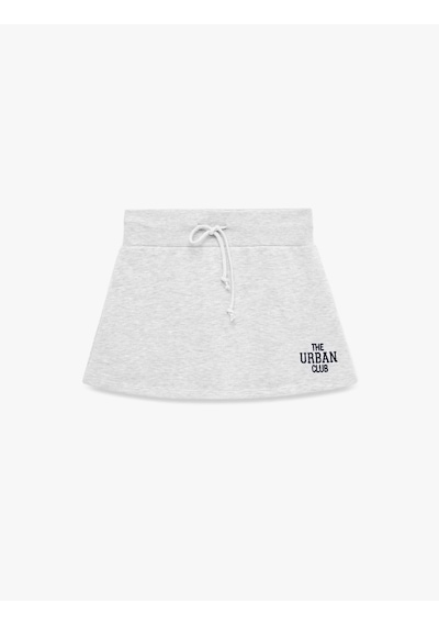 Koton Beli Bağcıklı Slim Fit Nakışlı Mini Spor Şort Etek Gri Melanj 6sak40430nk Koton Beli Bağcıklı Slim Fit Nakışlı Mini Spor Şort Etek Gri Melanj 6sak40430nk