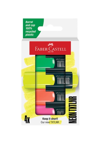Faber Castell Mini Textliner, 4x