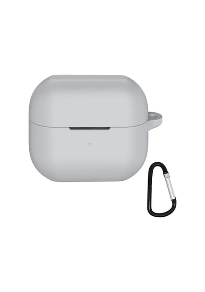 Nanospace Galaxy Buds3 İle Uyumlu Kılıf Kancalı Yıkanabilen Silikon Kılıf Gri