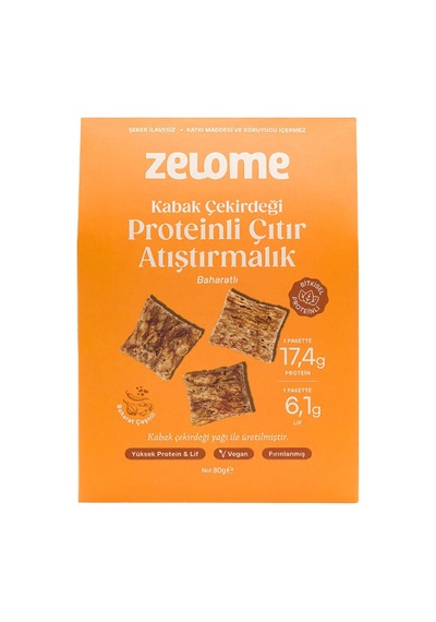 Zelome Baharatlı Proteinli Çıtır Atıştırmalık 80 G - 5 Adet Tarı