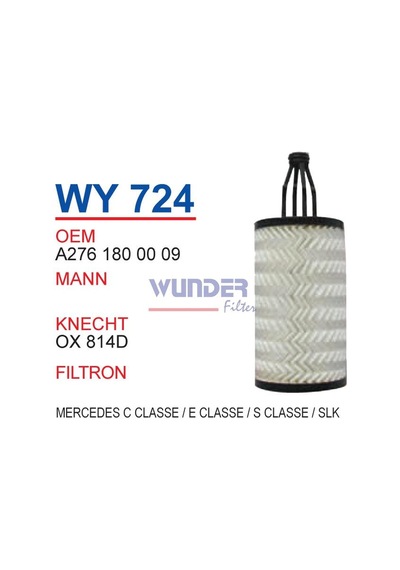WUNDER WY724 YAĞ FİLTRESİ - MERCEDES C-KLASSE/ E-KLASSE/ S-KLASSE