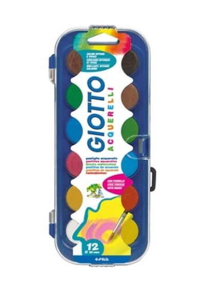 Giotto Sulu Boya 30 Mm.12 Renk 351200 Çok Renkli