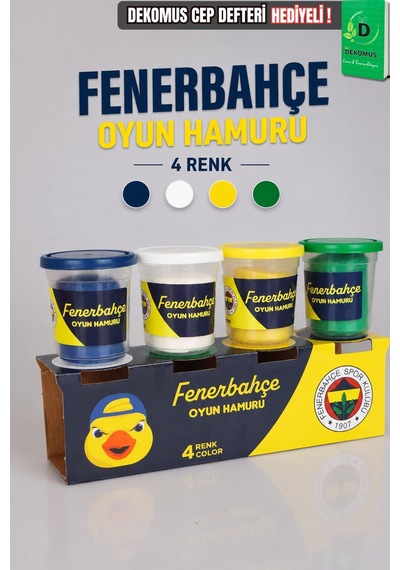 X Dekomus Fenerbahçe Lisanslı 4'lü Oyun Hamuru "dekomus Cep Defteri Hediyeli" Altın