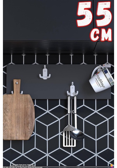 Geyik 12 Kancalı Mutfak Askısı 3'lü Set 51,4x19 Cm - Şık Tasarım, Çok Amaçlı Düzenleyici Ve Yer Tasarrufu Gri Geyik 12 Kancalı Mutfak Askısı 3'lü Set 51,4x19 Cm - Şık Tasarım, Çok Amaçlı Düzenleyici Ve Yer Tasarrufu Gri