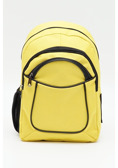 Bags Prime Sarı Çok Bölmeli Günlük Okul Sırt Çantası Yan File Cepli Unisex - Sarı