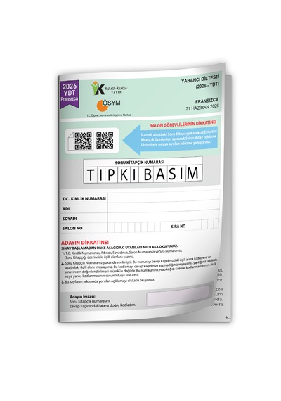 2026 Yks Ydt Fransızca Ösym Tıpkı Basım Çıkmış Soru Deneme Kitapçığı Türkiye Geneli
