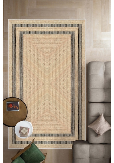West Home Makinede Yıkanabilir Kaymaz Taban Leke Tutmaz Bej Salon Halısı Mutfak Halısı Ve Yolluk Wh 594 Beige Yolluk
