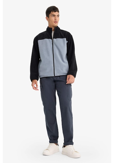 Defacto Relax Fit Yarım Balıkçı Yaka Fermuarlı Polar Hırka F0449ax25aubk81 Siyah-bk81
