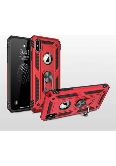 Apple Uyumlu iPhone XS Max 6.5 Kilif Yüzüklü Zirh Tank Vega 386841569