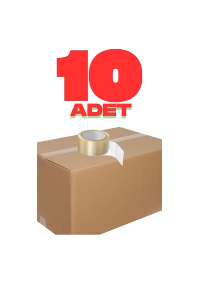 10 Adet Yüksek Mukavemetli 45 Mmx100 Mt Şeffaf Koli Bandı Kopmaz Ve Güçlü Yapışkanlı Paketleme Bandı