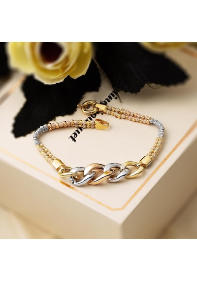 Top Altınlı Halkalı 14 Ayar Altın Bileklik BLFVU14K5183 Sarı Altın