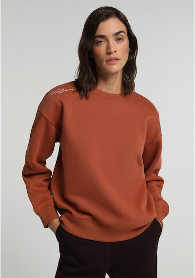 Colin's Colins Regular Fit Yuvarlak Yaka Baskılı Kadın Kahverengi Sweatshirt Cl1080753 Q1.v2 Cor Cinnamon