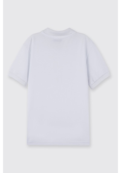 Panço Erkek Çocuk Beyaz Polo Yaka Tişört 2501bk05002