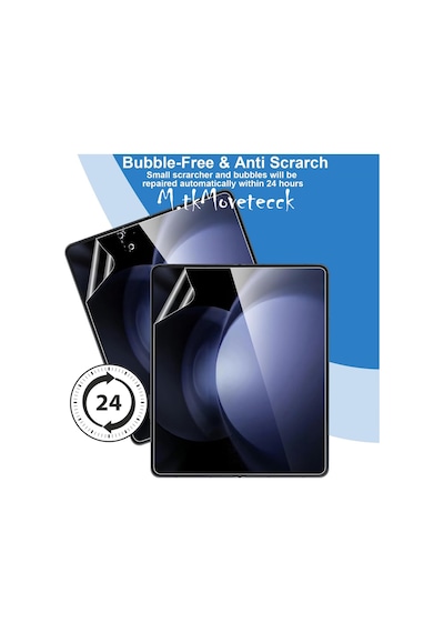 Samsung Galaxy Z Fold 5 Uyumlu 360 Ön Arka 2in1 Ekran Ve Kasa Koruyucu Film Şeffaf Fullbody Nano Cam Resimde Görünen