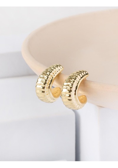 Jimmy Key Jimmy Key Altın Rengi Sarmal Model Yarım Halka Küpe 6sw438986150
