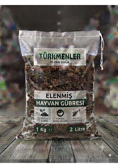 Türkmenler Flora Doğa Gübre Bitki Çoşturan Yanmış Elenmiş Hayvan Gübresi 2litre 1 KG