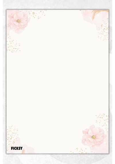 A5 Çiçek Bloknot Çizgisiz Defter - 50 Yaprak - Memopad - Notepad - Not Defteri - Not Kağıdı - 1019 Çok Renkli