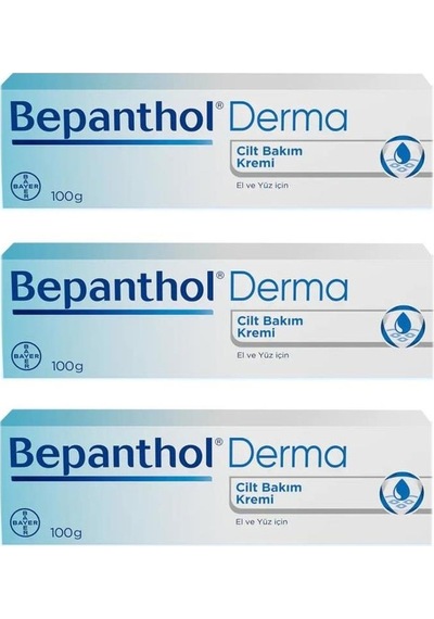 Bepanthol Derma El ve Yüz İçin Cilt Bakım Kremi 3 x 100 G