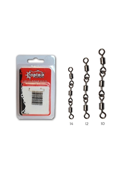 Captain 5110 3 Zincir Rulmanlı Fırdöndü 10'lu Paket Black Nikel 12