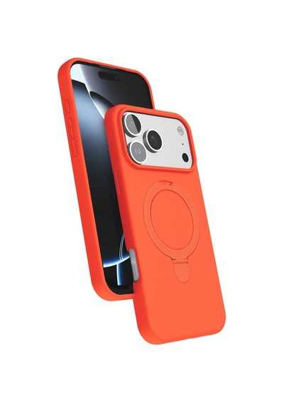 İphone 17 Pro Regal Magsafe Standlı Kapak - Turuncu