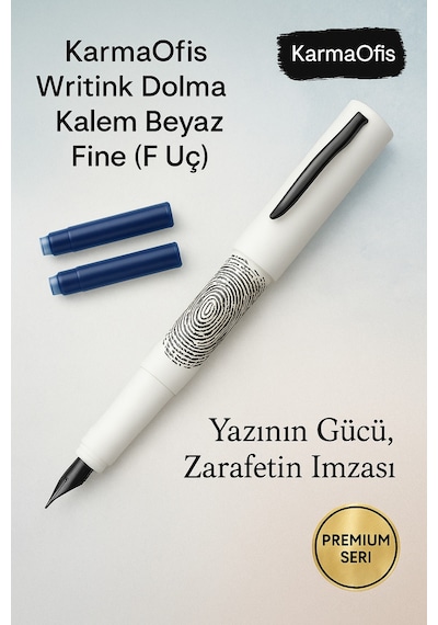 Writink Dolma Kalem Beyaz Fine F Uç Premium Yazı Diğer