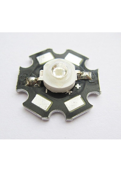 3W Uv Led 395-400Nm 10-15 Lumen 700 Mah 3.4-3.6V 20Mm Pcb Yıldız
