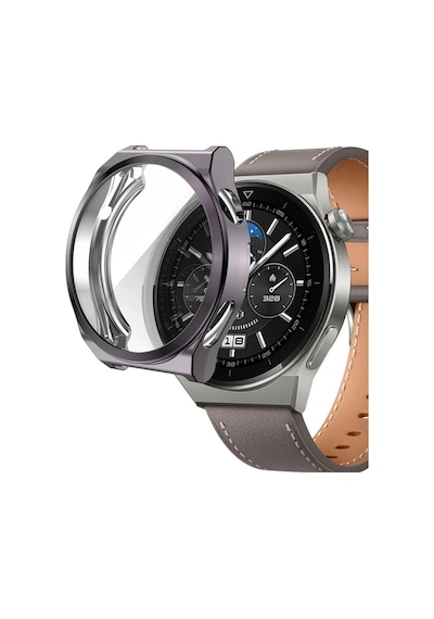 Gld-spt- Newface Huawei Watch Gt2 46mm Dota Camlı Kasa Ekran Koruyucu - Uzay Grisi