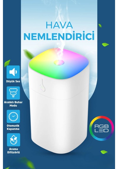 Qasul Rgb Işık Hava Nemlendirici Buhar Makinesi Oda Kokusu