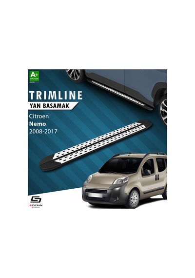 S-dizayn Citroen Nemo Trimline Gri Yan Basamak 177 Cm 2008 Üzeri